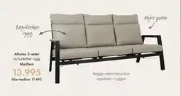 Fagmøbler Atlanta 3-seter m/justerbar rygg tilbud