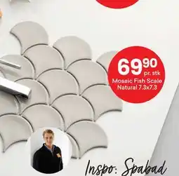 Right Price Tiles Mosaic Fish Scale Natural tilbud