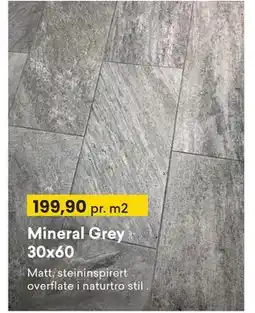 Right Price Tiles Mineral Grey 30x60 tilbud