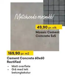 Right Price Tiles Cement Concrete 60x60 Rectified tilbud