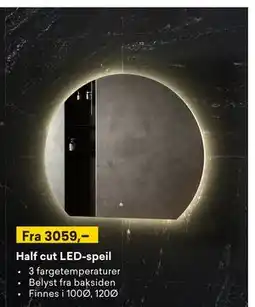 Right Price Tiles Half cut LED -speil tilbud