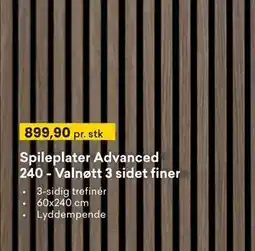 Right Price Tiles Spileplater Advanced 240 - Valnøtt 3 sidet finer tilbud