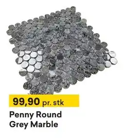 Right Price Tiles Penny Round Grey Marble tilbud