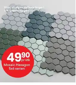 Right Price Tiles Mosaic Hexagon 5x6 serien tilbud