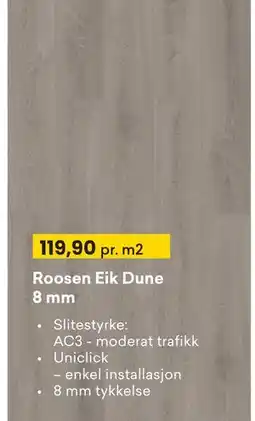 Right Price Tiles Roosen Eik Dune 8 mm tilbud