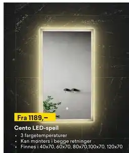 Right Price Tiles Cento LED -speil tilbud