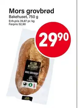 Nærbutikken Mors grovbrød tilbud