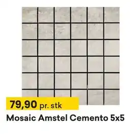 Right Price Tiles Mosaic Amstel Cemento 5x5 tilbud