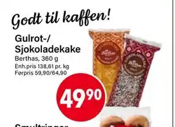 Nærbutikken Gulrot-/ Sjokoladekake tilbud