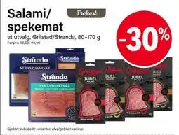 Nærbutikken Salami/ spekemat tilbud