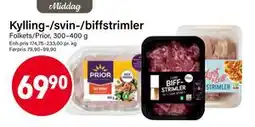 Nærbutikken Kylling-/svin-/biffstrimler tilbud