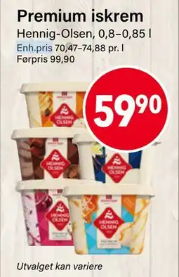 Nærbutikken Premium iskrem tilbud