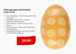 Clas Ohlson Påskeegg papp med fargerike motiv tilbud