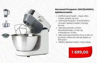 Kenwood Prospero+ KHC29.HOWH, kjøkkenmaskin