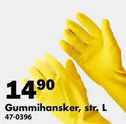 Biltema Gummihansker, str. L tilbud