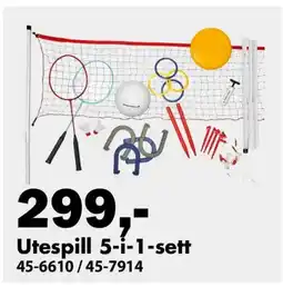 Biltema Utespill 5-i-1-sett tilbud