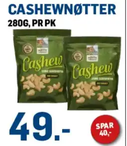 Price Lagerbutikk Cashewnøtter tilbud