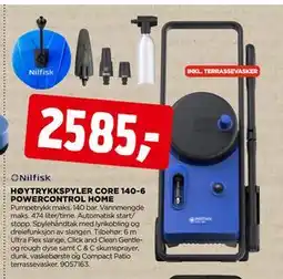 jem & fix HØYTRYKKSPYLER CORE 140-6 POWERCONTROL HOME tilbud