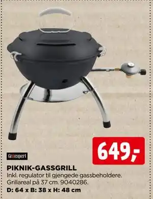 jem & fix PIKNIK-GASSGRILL tilbud