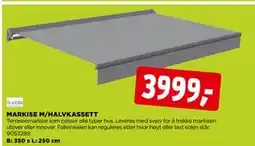 jem & fix MARKISE M/HALVKASSETT tilbud