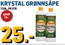Price Lagerbutikk Krystal grønnsåpe tilbud