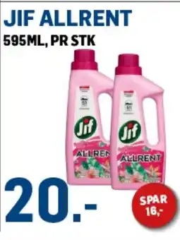 Price Lagerbutikk Jif allrent tilbud