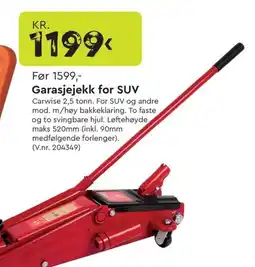 Mekk Garasjejekk for SUV tilbud