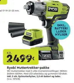 Mekk RYOBI Muttertrekker-pakke tilbud