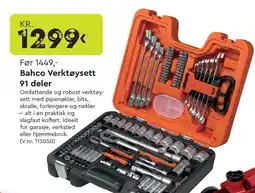 Mekk Bahco verktøysett 91 deler tilbud