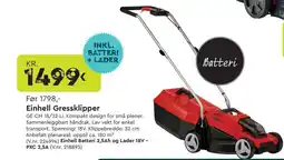 Mekk EINHELL Gressklipper tilbud