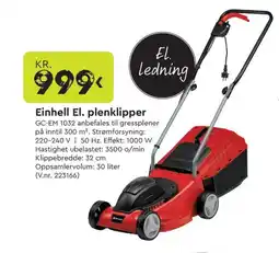 Mekk EINHELL El. plenklipper tilbud
