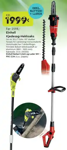 Mekk EINHELL Kjedesag-hekksaks tilbud