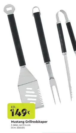 Mekk Mustang grillredskaper tilbud