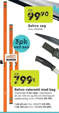 Mekk Bahco vatersett med bag tilbud