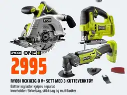 Coop Obs Ryobi rck183g-o v+ sett med 3 kutteverktøy tilbud