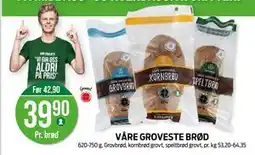 Kiwi VÅRE GROVESTE BRØD tilbud