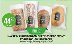 Kiwi HAVRE & SURDEIGSBRØD, SURDEIGSBRØD GROVT, KORNBRØD, GOURMETLOFF tilbud