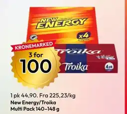 Gigaboks New Energy/Troika Multi Pack 140–148 g tilbud