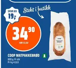 Coop Obs COOP MATPAKKEBRØD tilbud