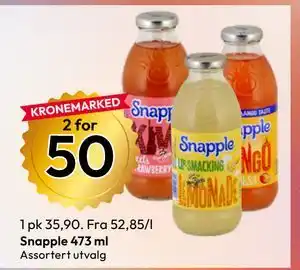Gigaboks Snapple 473 ml tilbud