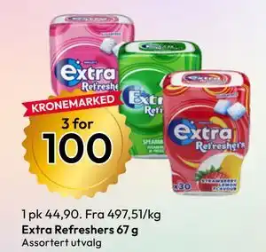 Gigaboks Extra Refreshers 67 g tilbud