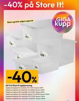 Gigaboks Alt fra Store It oppbevaring tilbud