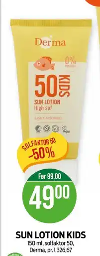 Kiwi SUN LOTION KIDS tilbud