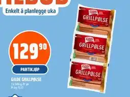 Coop Obs GILDE GRILLPØLSE tilbud