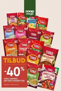 Coop Mega TORO SUPPER/ GRYTER/OVNSRETTER tilbud