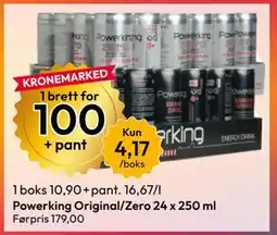 Gigaboks Powerking Original/Zero 24 x 250 ml tilbud