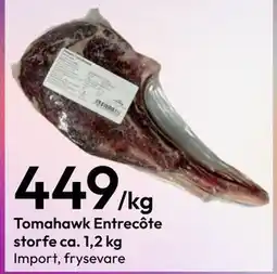 Gigaboks Tomahawk Entrecôte storfe ca. 1,2 kg tilbud