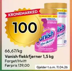 Gigaboks Vanish flekkfjerner 1,5 kg tilbud