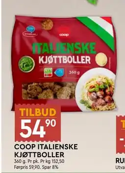 Coop Mega COOP ITALIENSKE KJØTTBOLLER tilbud
