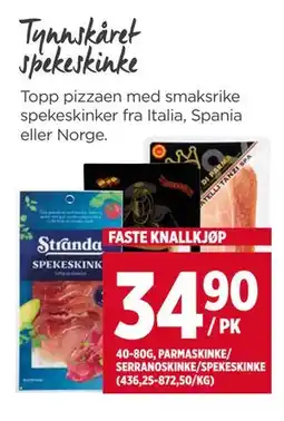 Meny Tynnskåret spekeskinke tilbud